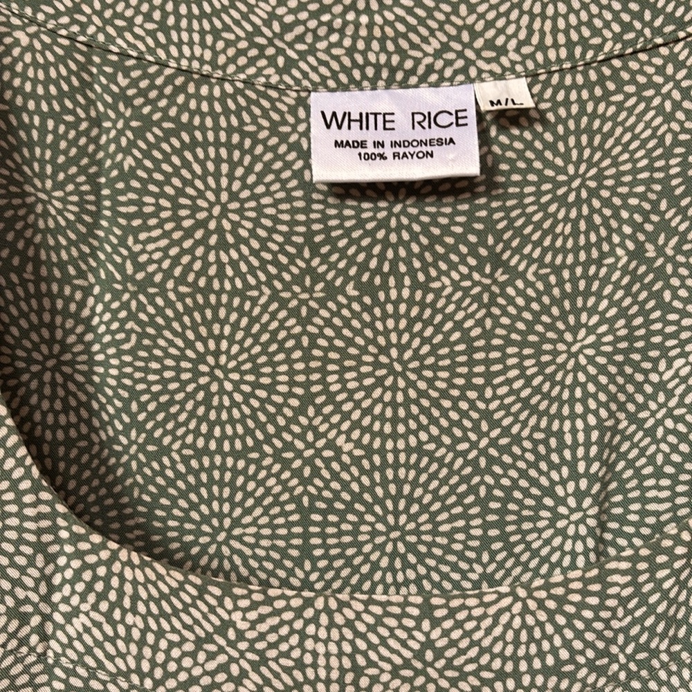 White Rice Green Patterned Maxi Dress - Picture 2 of 4